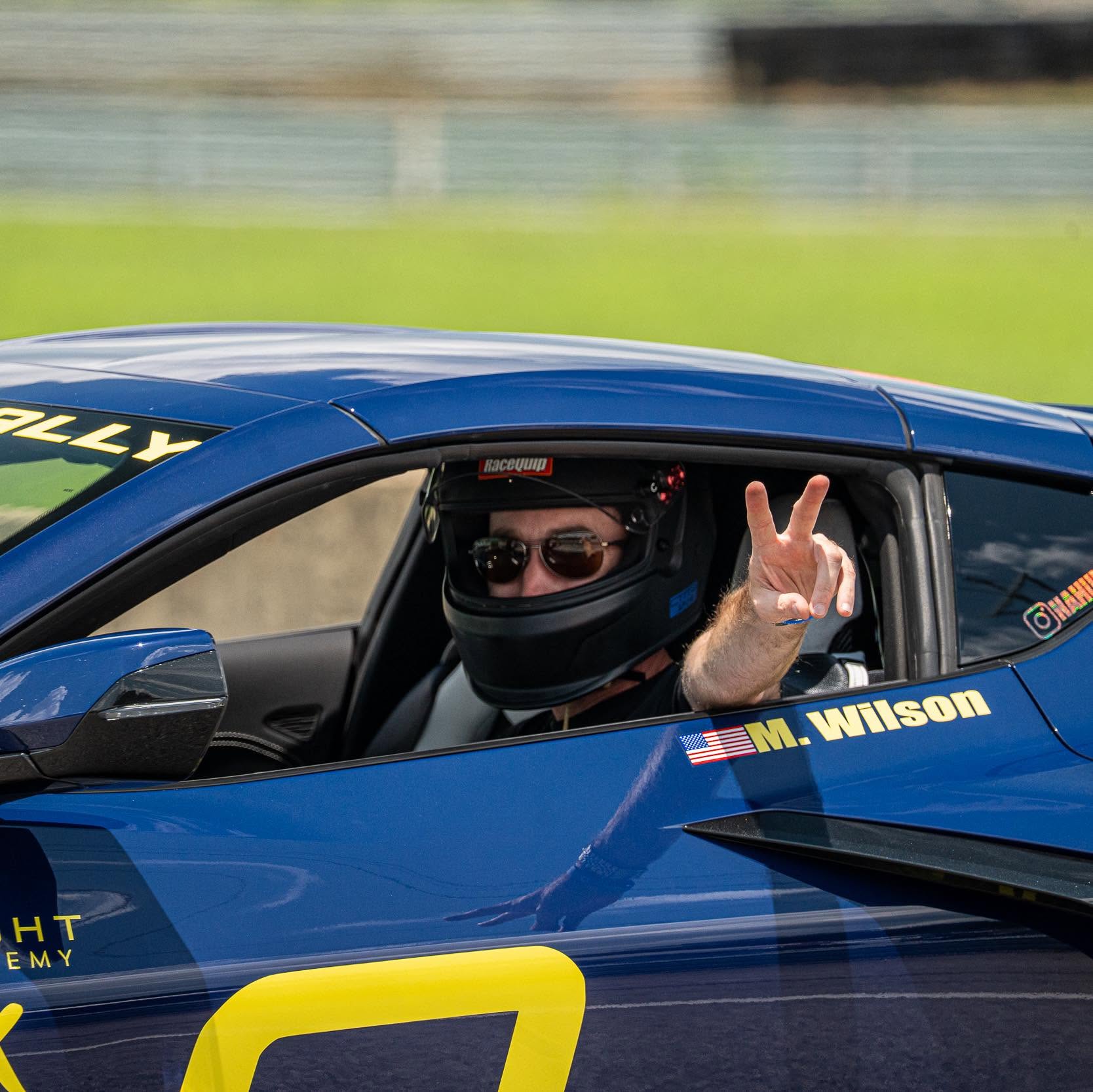 Michael Wilson behind the wheel